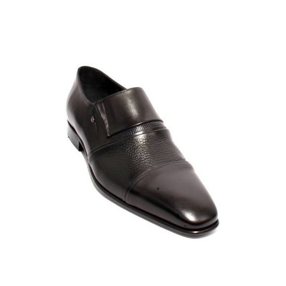 Italian ROBERTO SERPENTINI 28416 Black Nappa Leather Classic Dress Shoes main image 6